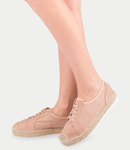 Półbuty damskie Ideal Shoes U-6270 Różowe