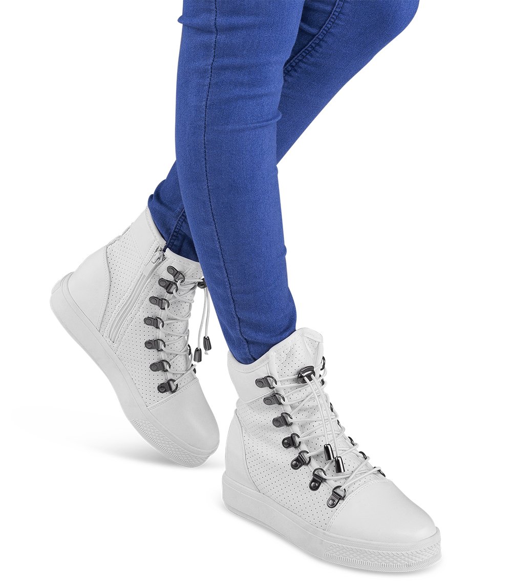 Buty sportowe damskie IdealShoes X9701 Białe