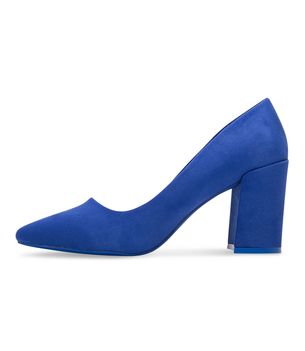 Czółenka damskie Ideal Shoes D-1232 Niebieskie