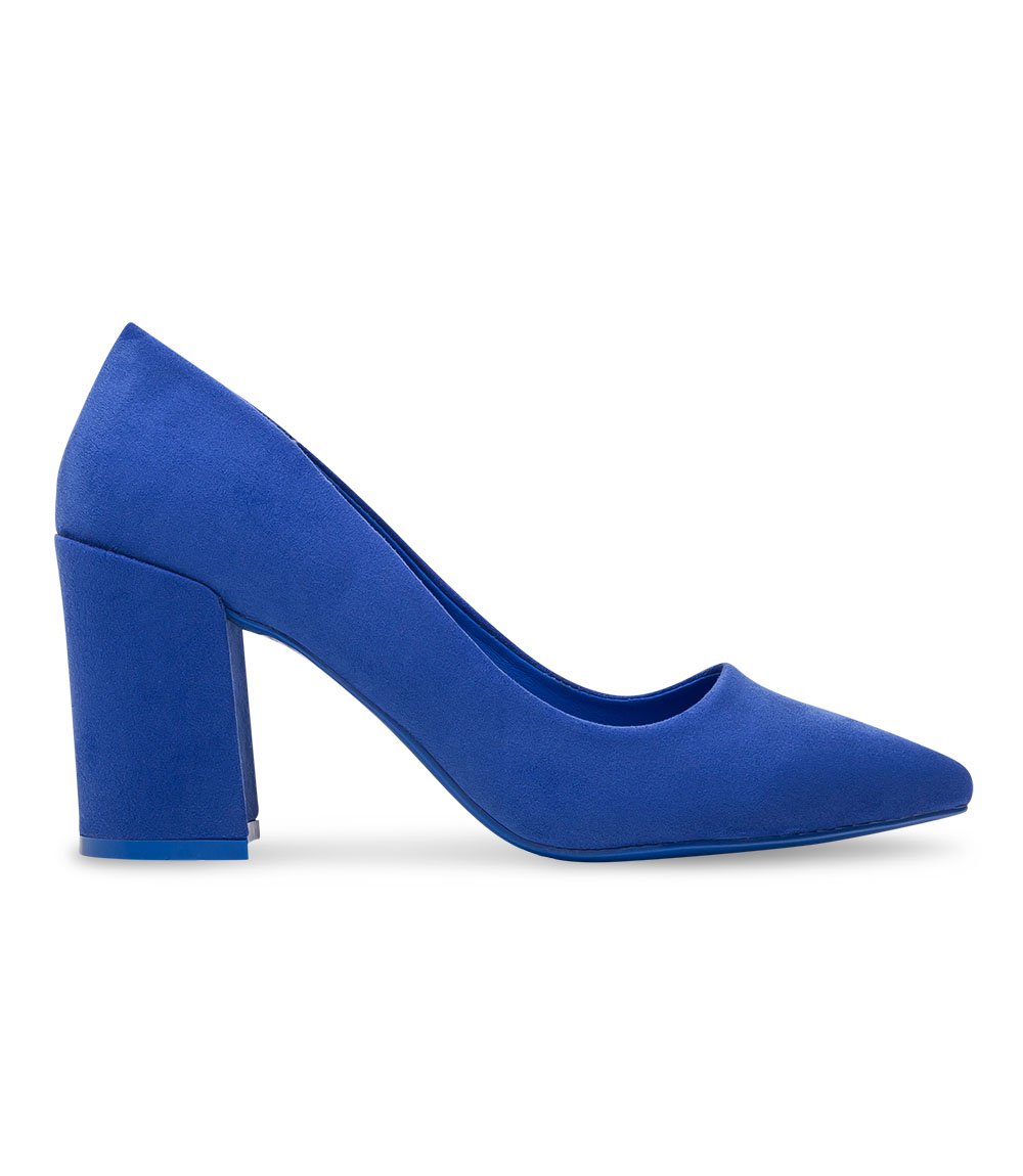 Czółenka damskie Ideal Shoes D-1232 Niebieskie
