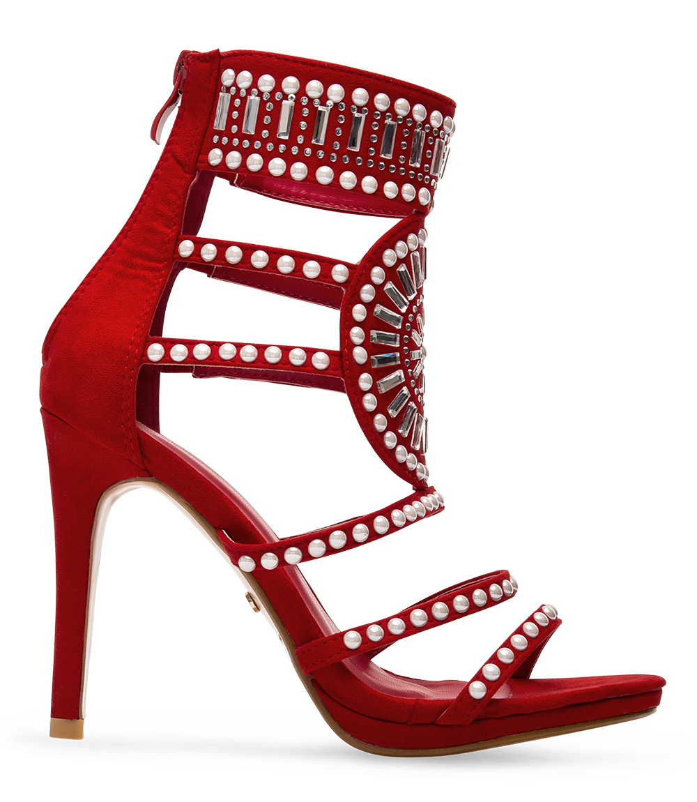 Sandałki damskie Ideal Shoes GH-2776 Czerwone