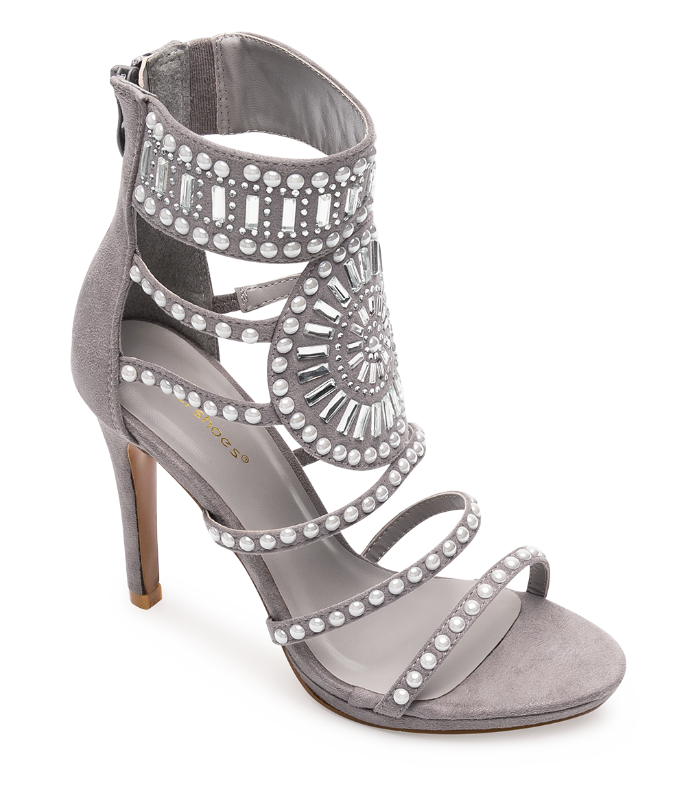 Sandałki damskie Ideal Shoes GH-2776 Szare