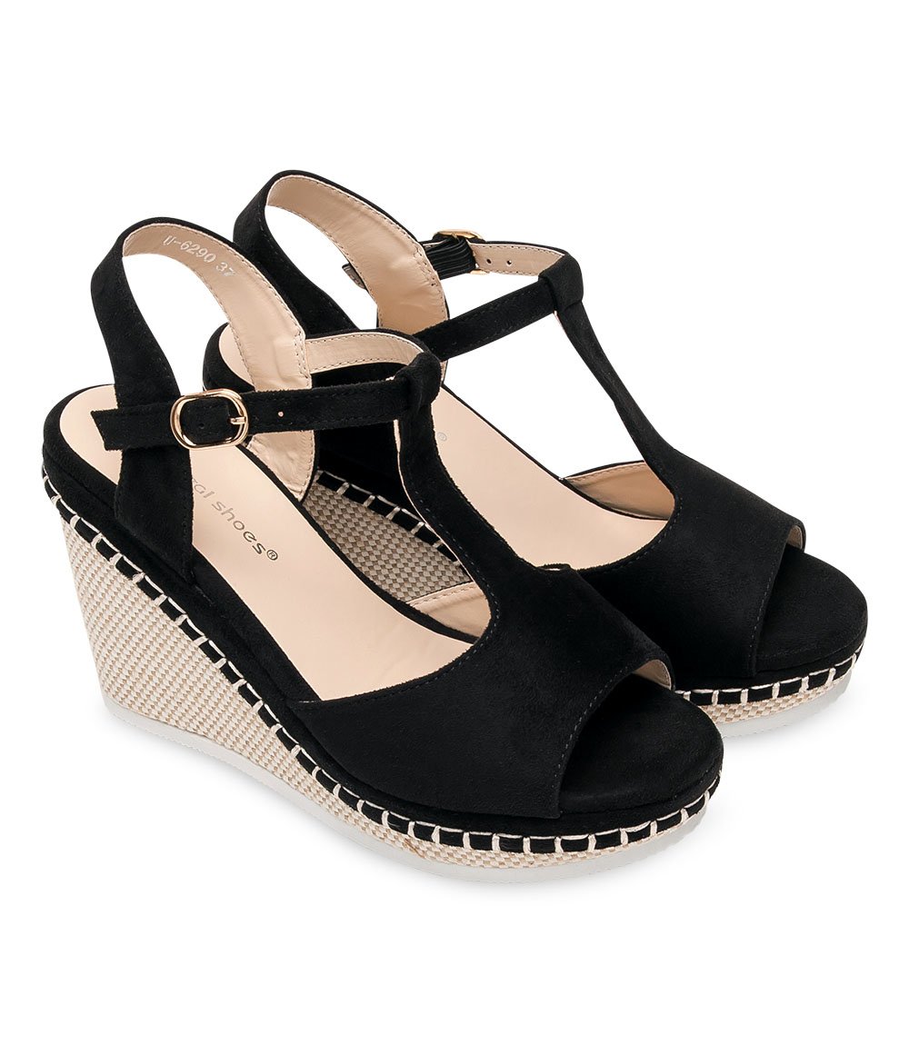 Sandałki damskie Ideal Shoes U-6290 Czarne
