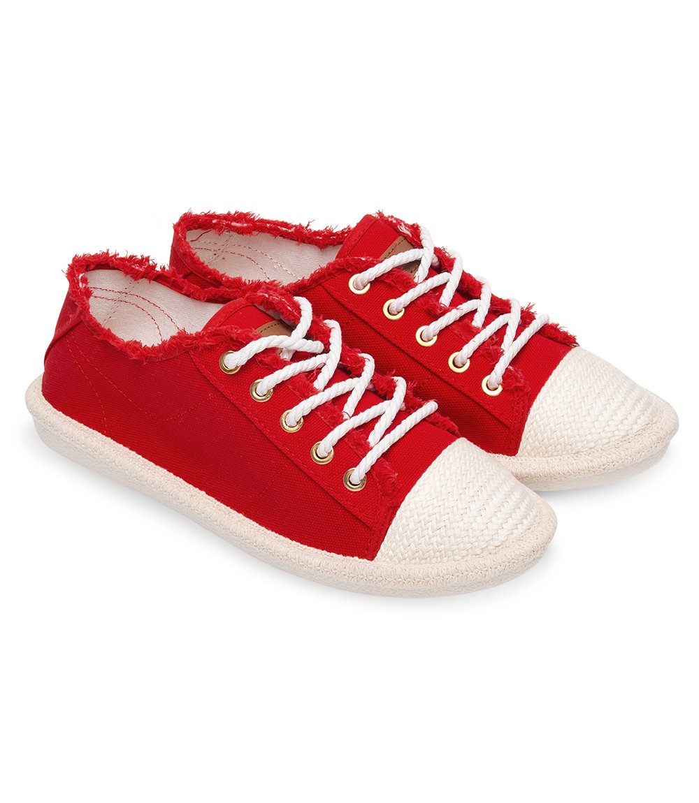 Trampki damskie Ideal Shoes X-9716 Czerwone
