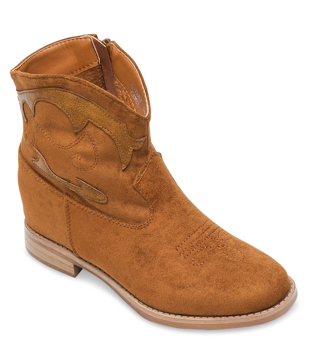 Wegańskie Kowbojki damskie Ideal Shoes G-7682 Brązowe