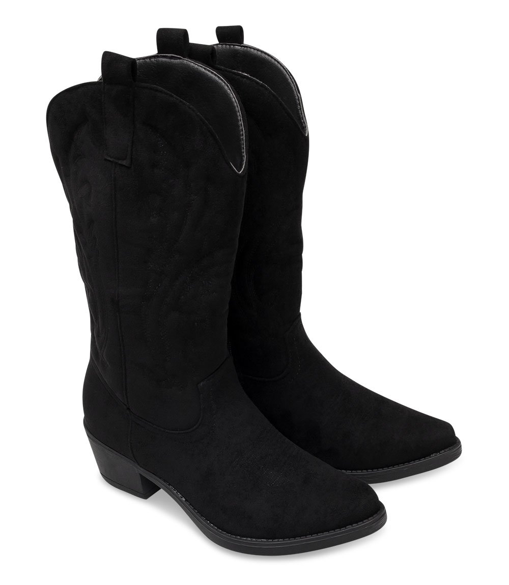 Wegańskie Kowbojki damskie Ideal Shoes MR-1881 Czarne